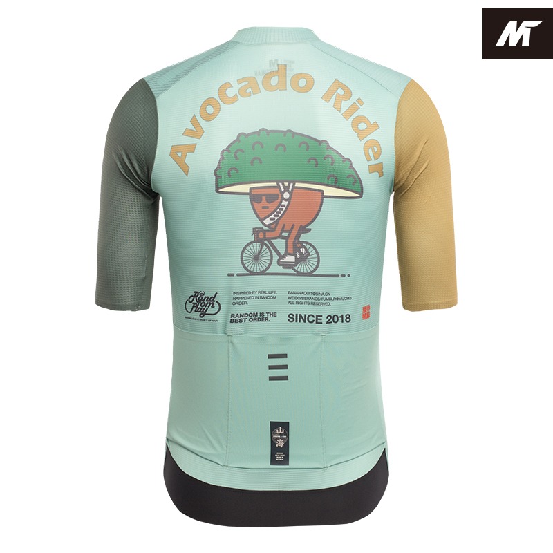 Asian Art Series Women's Short Jersey-Avocado Rider(MYSENLAN)